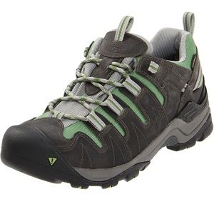 KEEN Women's Gypsum Waterproof Hiking Shoe,Neutral Grey/Jade Green,6 M US